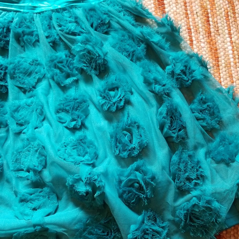 Girls 8 shabby ruffle rose fancy twirl dress - Picture 3 of 4